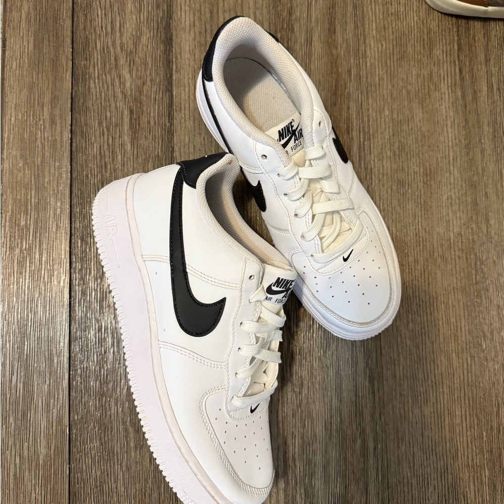 Nike Air Force 1 White and Black Shoes